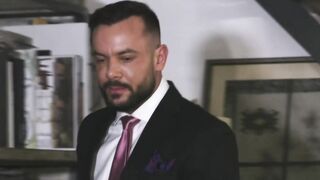 Boss anal fucks three realtors at the meeting