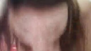 Lovely teen giving superb long blowjob