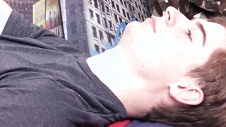 Stepdaddy blindfolds cute stepson and but fucks him bareback