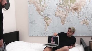 Big dicked stepdaddy penetrates his stepsons tight asshole
