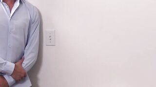 Mature guy catches stepson wanking and gives him the real deal