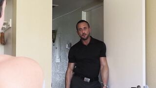 Stepdad and stepson have taboo fuck session in the bedroom