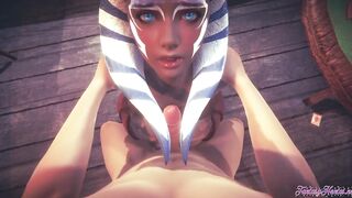 Starwars Anime point of view Ahsoka 3D 4D - fellatio and screwed cowgirl stily with cummed
