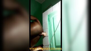 African women fixing toy on the wall to got banged!