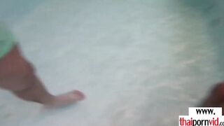 Amateur Thai 18 year old Cherry with tiny titted groaning on a huge white penis