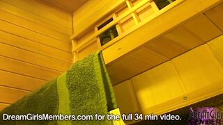 Big Titted 18 Yo Rams Her Cunt Rough Into The Sauna