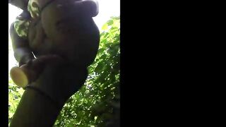 Flexible legs outdoors black cunt screwed
