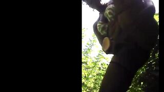 Flexible legs outdoors black cunt screwed