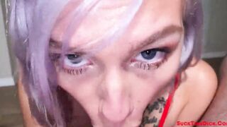 Hottie Blonde Teens Winter Bell Deepthroats & Riding The Penis