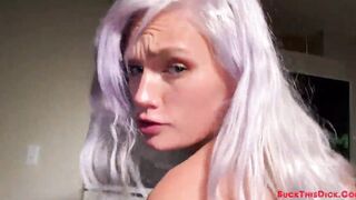 Hottie Blonde Teens Winter Bell Deepthroats & Riding The Penis