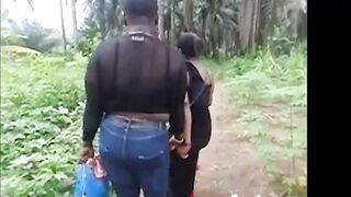 HE CAUGHT ME AND MY SIN SISTERZ INTO THE BUSH TRACK COMING BACK FROM THE NEXT VILLAGE AND HE PARADE US TO AN UNCOMPLETED BUILDING AND BANGED! US BLACK GIFT