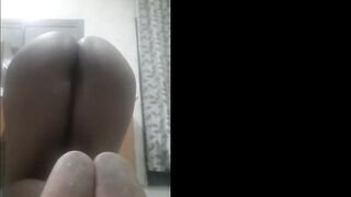Slutty african sister cleaning floor nude part two