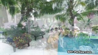 Foursome vacation on Hawaii with slutty girlfriends