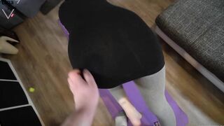 LinaLynn ripped open! Yoga professor makes me drink His Cum!