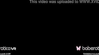 Solo blonde Hot, Victoria Puppy is masturbating, inside VR