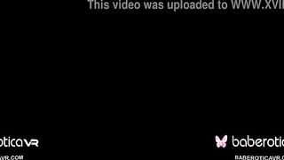 Solo blonde Hot, Victoria Puppy is masturbating, inside VR