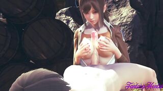 Attack on titans Cartoon 3D - Sasha is pounded while on a mission and liking like a bitch