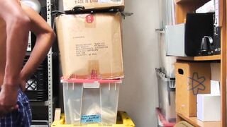 Thief takes fat cock from security guard at store