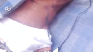 Pretty amateur Juan jerks off his big dick with two hands