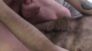 Bareback and two jocks desperately banging hardcore style