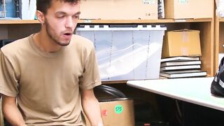 Young shoplifter sucks officers big cock before raw fucking