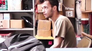 Young shoplifter sucks officers big cock before raw fucking