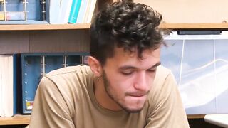 Young shoplifter sucks officers big cock before raw fucking