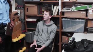 Curly hair twink barebacked by BBC for stealing condoms