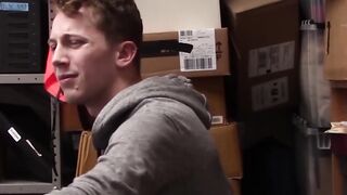 Curly hair twink barebacked by BBC for stealing condoms