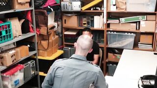 Security officer destroys young Latino shoplifters ass