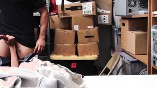 Young Latin perp caught stealing and fucked by a store guard