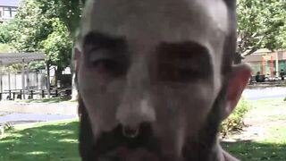 Horny bearded Latino getting raw banged POV style