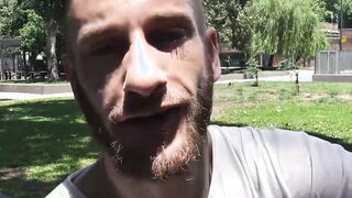 Horny bearded Latino getting raw banged POV style