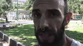 Horny bearded Latino getting raw banged POV style
