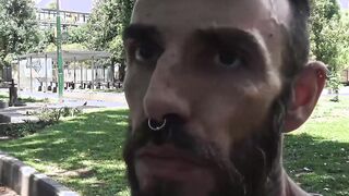 Horny bearded Latino getting raw banged POV style