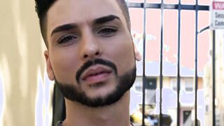 Stunning young Latino barebacked by a stranger for money