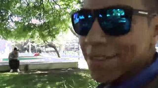 Pretty young Latino being barebacked and fed with cum in POV
