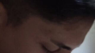 Naughty tattooed Latino fucked doggystyle bareback after BJ