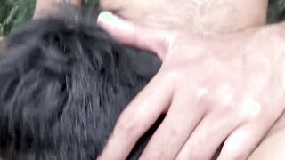 Straight latino twink sucks cock in public bareback 3way Hoe 2