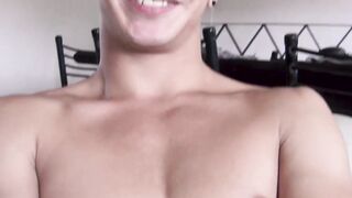 Cute straight Latino barebacked for the first time for money