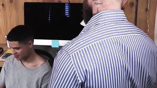 Stepson draws hunk off prior to taking harsh and exposed beating