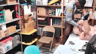 Officers with huge black dicks strip down a hotly tattooed thief