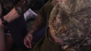 Camping orgy with my twink friend and his DILF stepdad