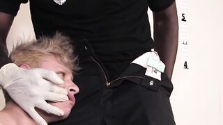 Suspect in a twink gets fucked raw after sucking on a big black cock