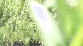 Genuine Japanese school  peeing in the outside