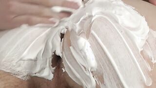 Sub twink gets his hole shaved for proper stretching