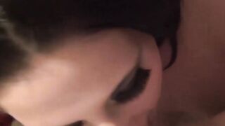 English hottie swallows cum after having her pussy rammed