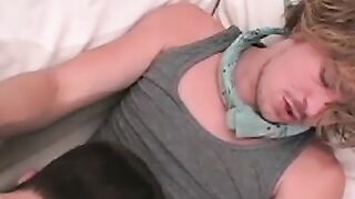 Young gay sucked off before poolside anal penetration