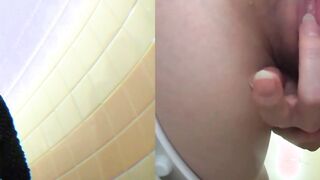 Hidden camera records Japanese girl dripping pussy juice