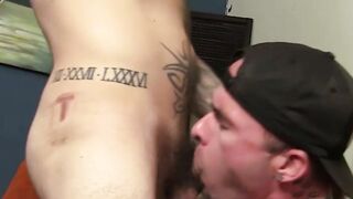 Adorable dudes Jay and Tristan enjoy in bareback fuck